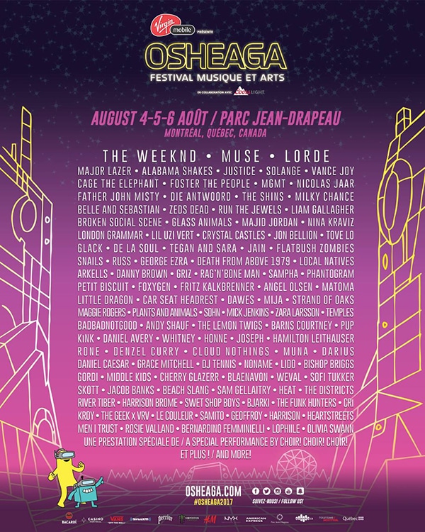 Osheaga announces 2017 line-up with Muse, Lorde & The Weeknd - Montreal