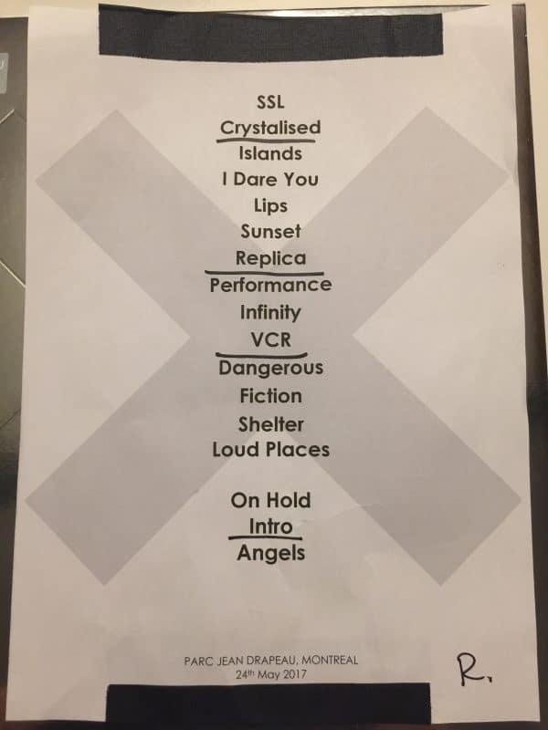 The XX Setlist Montreal