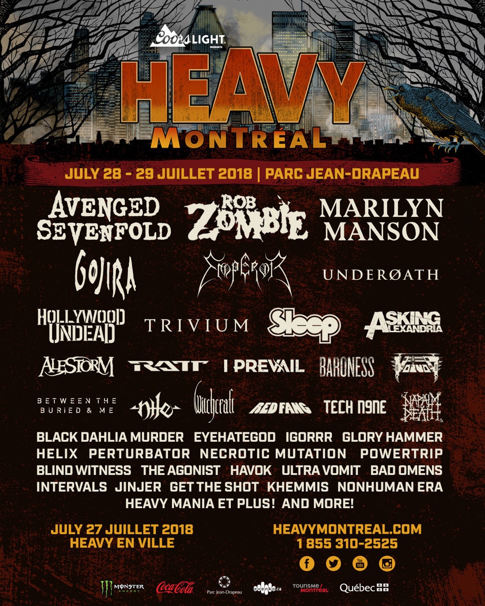 Heavy Montreal 2018 poster