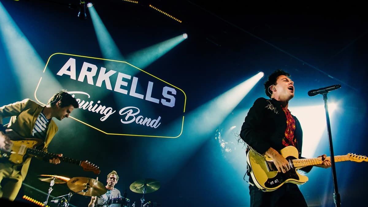 Arkells on stage at Mtelus in Montreal, Canada in February 2019
