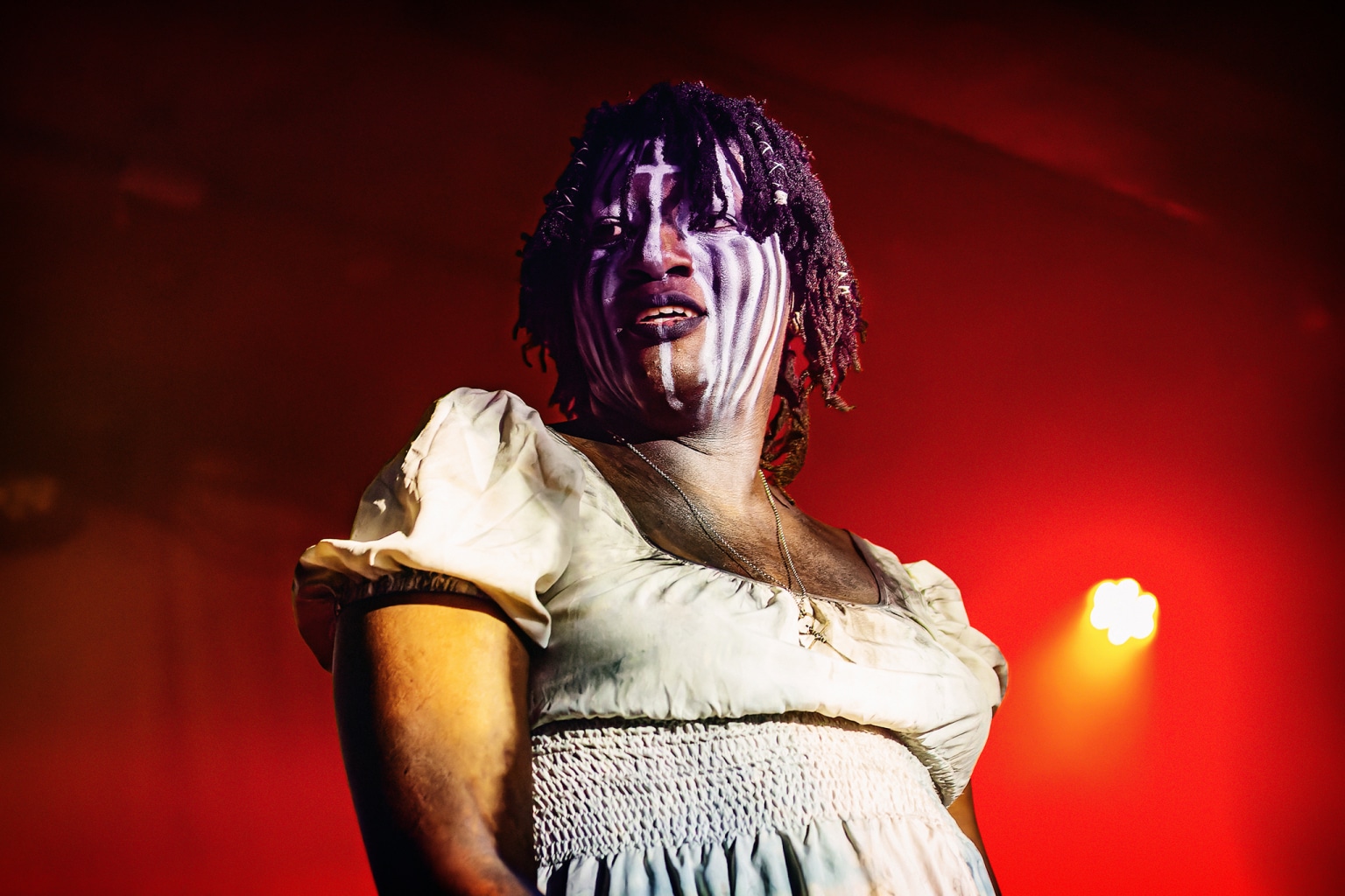 Backxwash on stage at La Sala Rossa in 2023