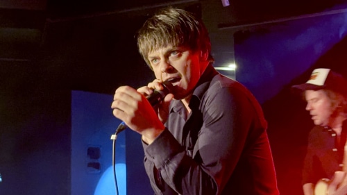 Peter Dreimanis singing intensely